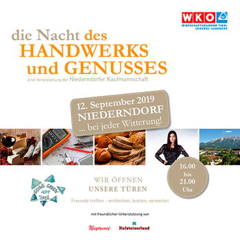 Nacht des Handwerks und Genusses Niederndorf 2019